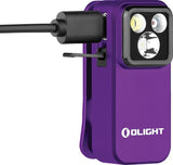Olight Oclip Pro Water-Resistant Rechargeable Flashlight Purple Aluminum Body SKU OLTOCLIPPROPU
