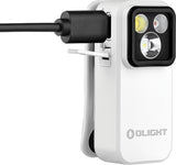 Olight Oclip Pro Water-Resistant Rechargeable Flashlight White Aluminum Body SKU OLTOCLIPPROWH