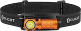 Olight Perun 3 Mini Water-Resistant Rechargeable Headlamp Orange Aluminum Body SKU OLTPERUN3MINIOG