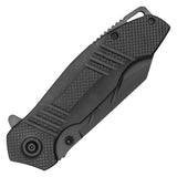 Wartech Tactical Spring Assist Folding Knife Black 3CR13 Steel Blade/Black Handle SKU PWT131BK