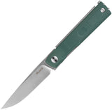 Ruike D712 Liner Lock Knife Satin Finish 8Cr13MoV Stainless-Steel Blade/Green G10 Handle SKU RKED712G