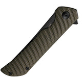 Ruike P122 Liner Lock Knife Black 14C28N Sandvik Stainless-Steel Blade/Black Sculpted Micarta Handle SKU RKEP122MB