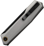 Ruike P166 Liner Lock Knife Black DLC Coated 14C28N Sandvik Stainless-Steel Blade/Gray Aluminum Handle SKU RKEP166AK