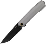 Ruike P166 Liner Lock Knife Black DLC Coated 14C28N Sandvik Stainless-Steel Blade/Gray Aluminum Handle SKU RKEP166AK