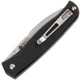 Ruike P662 Liner Lock Knife Satin Finish 14C28N Sandvik Stainless-Steel Blade/Black G10 Handle SKU RKEP662B