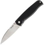 Ruike P662 Liner Lock Knife Satin Finish 14C28N Sandvik Stainless-Steel Blade/Black G10 Handle SKU RKEP662B
