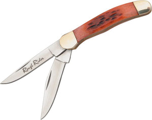 Rough Rider Tiny Copperhead Red Bone Folding Pocket Knife SKU RR293