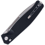 Real Steel Huginn Slide Lock Knife Satin Finish VG-10 Stainless Blade/Black G20 Handle SKU RS7651