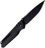 Real Steel TAC Crossbar Lock Knife Black PVD Coated K110 Tool Steel Blade/Black Textured G10 Handle SKU RS7712B