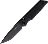 Real Steel TAC Crossbar Lock Knife Black PVD Coated K110 Tool Steel Blade/Black Textured G10 Handle SKU RS7712B