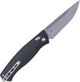 Real Steel Pathfinder FFG Crossbar Lock Knife Stonewash 14C28N Sandvik Stainless Blade/Black G10 Handle SKU RS7851BS