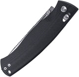 Real Steel Pathfinder FFG Crossbar Lock Knife Stonewash 14C28N Sandvik Stainless Blade/Black G10 Handle SKU RS7851BS