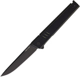 Real Steel Kikashi Liner Lock Knife Black PVD Coated 14C28N Sandvik Stainless-Steel Blade/Black & Green G10 Handle SKU RS8071GB