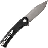 SENCUT Snap Liner Lock Knife Stonewash 9Cr18MoV Stainless Steel Blade/Black G10 Handle SKU SA05BV1