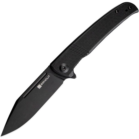 SENCUT Brazoria Linerlock Knife Black D2 Tool Steel Blade/Black G10 Handle SKU SA12A