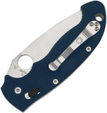 Spyderco Manix 2 XL Ball Bearing Lock Knife Satin Finish CPM SPY27 Steel Blade/Cobalt Blue G10 Handle SKU SC95GPCBL2