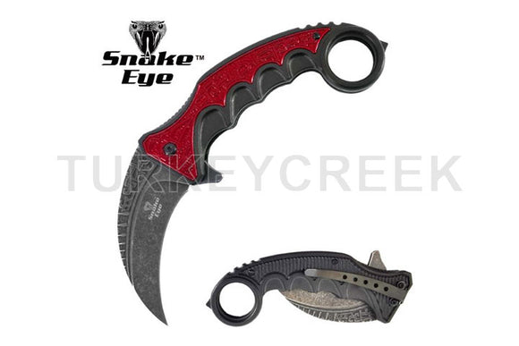 Snake Eye Tactical Spring Assist Karambit Knife SKU SE-0116-5
