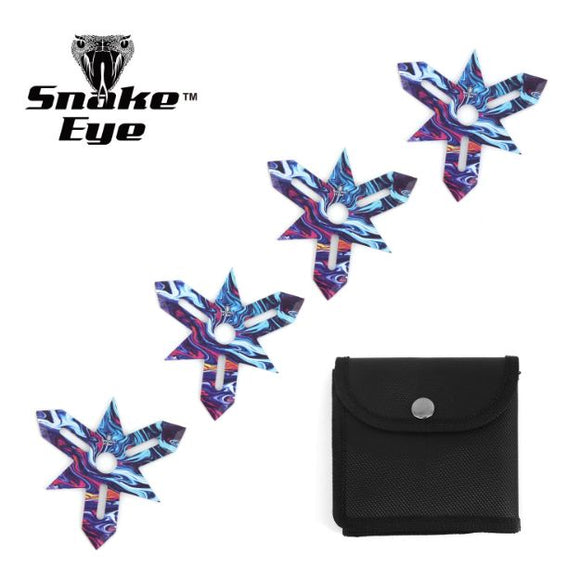 Snake Eye 4 Piece Throwing Star Set SKU SE-1739-4Set