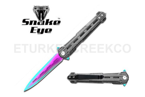 Snake Eye Tactical Spring Assisted 420 Stainless Steel Knife SKU SE-9010BKRB