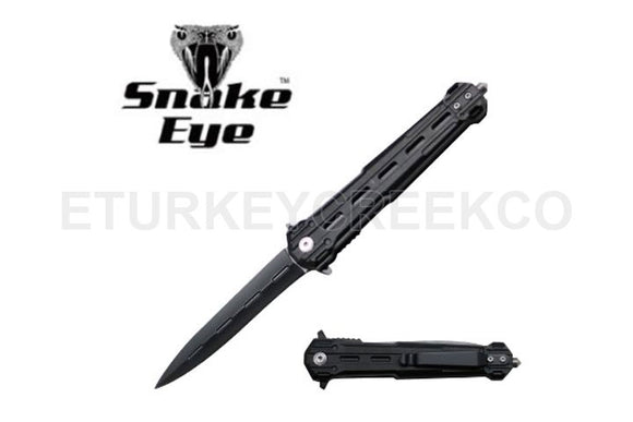 Snake Eye Tactical Spring Assisted 420 Stainless Steel Knife SKU SE-9010BK