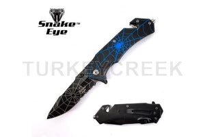 Snake Eye Tactical Spring Assist Rescue Knife SKU SE-N707BL