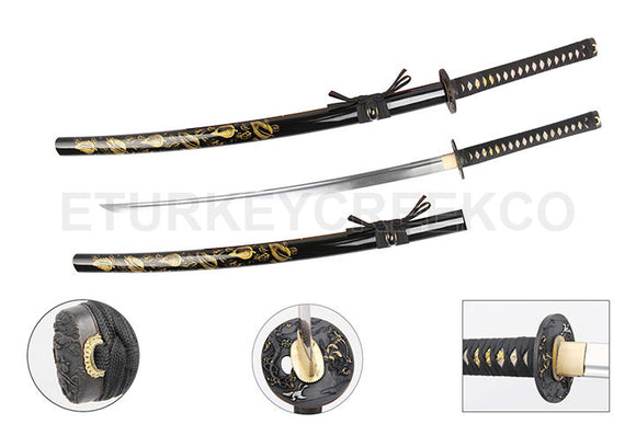 Snake Eye Warrior Classic Handmade Samurai Katana Folded Steel/Genuine Ray Skin Handle SKU SEHM-0983