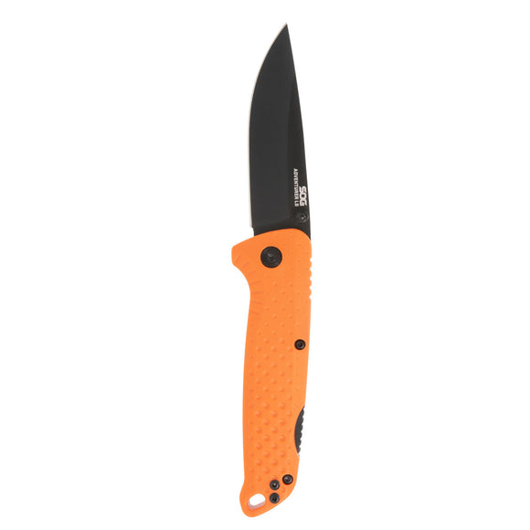 SOG Adventurer LB Lock Back Folding Knife Blaze Orange SKU 13-11-02-43