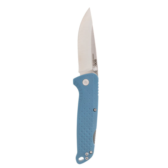 SOG Adventurer LB Lock Back Folding Knife Nordic Blue SKU 13-11-03-43