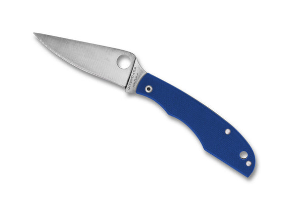 Spyderco GrassHopper Mini Slip Joint Knife 12c27 Stainless-Steel Blade/Blue G10 Handle SKU C138GBLP