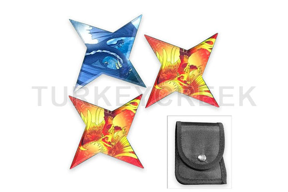 Snake Eye 3 Piece Throwing Star Set SKU ST-0319-5