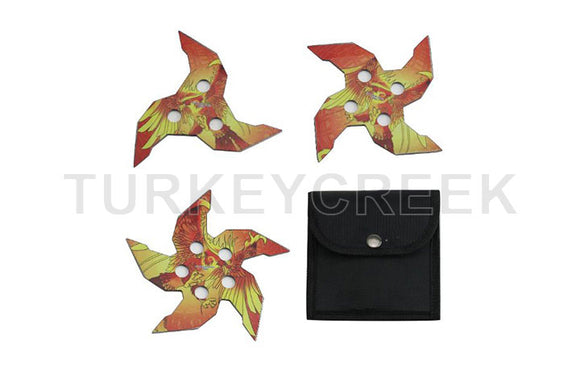 Snake Eye 3 Piece Throwing Star Set SKU ST-0319-7PX