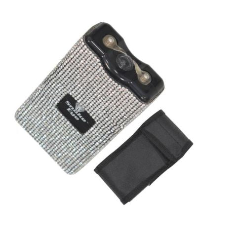 Snake Eye Tactical Rhinestone Stun Gun/LED Light 10M Volts Silver SKU ST-100BSL