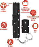 Elite Guard Black Lipstick Style Stun Gun with LED Light USB Charger Included SKU ST-1202BK