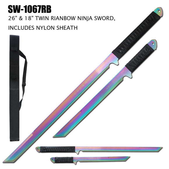 2 Piece Rainbow Ninja Sword Set 27.5