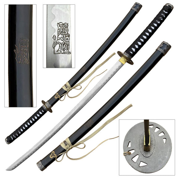 BladesUSA Bride's Samurai Sword Stainless-Steel Blade/Black Cord Wrapped Handle 41.5