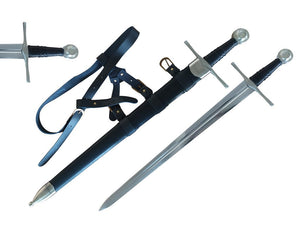 Medieval Sword 36" Battle Ready Full Tang Sword w/Sheath 75Mn Spring Steel Blade SKU T61009
