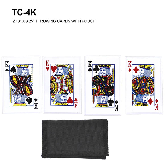 Four of a Kind Throwing Card Set Kings w/Nylon Pouch SKU TC-4K