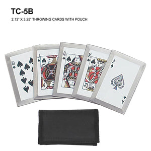 Royal Flush Throwing Card Set Spades w/Nylon Pouch SKU TC-5B