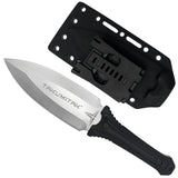 Takumitak Sentinel Fixed Blade Knife w/Sheath Double Edge Spear Point D2 Steel Blade/Black G10 Handle SKU TKF203SL