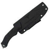 Takumitak Alert Fixed Blade Knife w/Sheath D2 Stonewash SS Blade/Black G10 Handle SKU TKF210SW