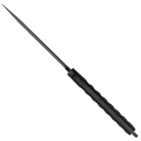 Takumitak Hitter Fixed Blade Knife w/Sheath Double Edge D2 Stonewash Steel Blade/Black G10 Handle SKU TKF214SW