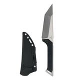 Takumitak Charge Fixed Blade Knife w/Sheath D2 Polished SS Blade/Black G10 Handle SKU TKF215SL