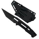 Takumitak Heat Fixed Blade Knife w/Sheath & 2 Handles Black Tanto 3cr13 Steel Blade/Black & Tan Nylon Handles SKU TKF301