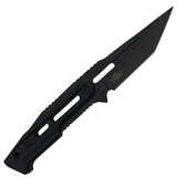 Takumitak Heat Fixed Blade Knife w/Sheath & 2 Handles Black Tanto 3cr13 Steel Blade/Black & Tan Nylon Handles SKU TKF301