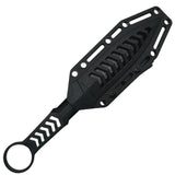 Takumitak Missing Screw Fixed Blade Knife w/2 Sheaths Black Oxide 3Cr13 SS Blade & Handle SKU TKF302