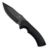 Takumitak Fit Fixed Blade Knife w/Sheath Black 3cr13 Steel Blade/Black & Tan Nylon Handles SKU TKF306