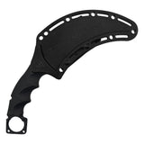 Takumitak Midnight Fixed Blade Karambit Knife w/Sheath & 2 Handles Black 3cr13 Steel Blade/Black & Tan Nylon Handles SKU TKF307