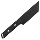 Takumitak Hard End Fixed Blade Knife w/Black & Tan Sheaths Black 3cr13 Steel Blade & Handle SKU TKF315