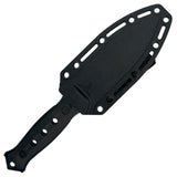 Takumitak Unrestricted Fixed Blade Knife w/Sheath & 2 Handles Black Half Serr. 3cr13 Steel Blade/Black & Tan Nylon Handles SKU TKF316