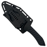Takumitak ASYM Fixed Blade Knife w/Sheath & 2 Handles Black 3Cr13 SS Blade/Black & Green Nylon Handles SKU TKF318